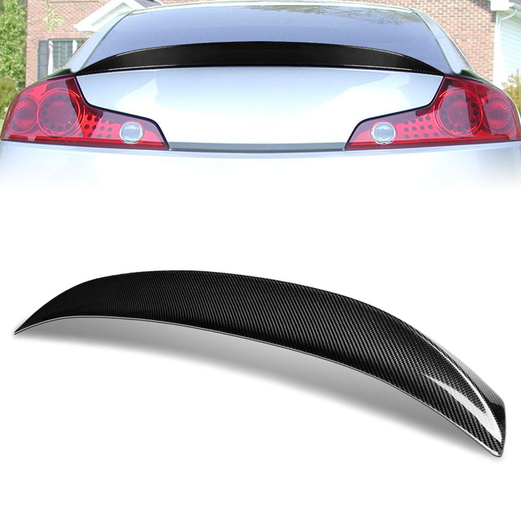 SPOILER CAR TRUNK SPOILER - 03-07 INFINITI G35 - CARBON FIBER BLACK