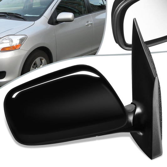 RETROVISOR MIRROR - OEM - 07-12 TOYOTA YARIS SEDAN - POWERED - TEXTURED - BLACK - RIGHT