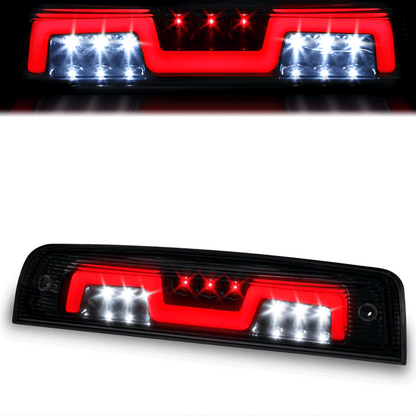 LUZ DE FRENO 3RD BRAKE LIGHT - 09-10 DODGE RAM 1500 / 2010 RAM 2500, 3500 / 11-18 RAM 1500, 2500, 3500 / 19-22 RAM 1500 CLASSIC - SEQUENTIAL LED - SMOKE