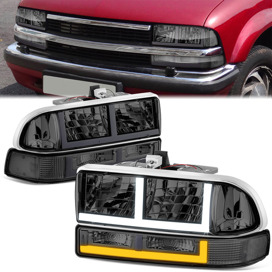 FAROS SMOKE LENS,CLEAR REFLECTOR,CHROME  HOUSING,4PCS,LED BAR