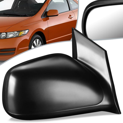 RETROVISOR MIRROR - OEM - 06-11 HONDA CIVIC 2-DOOR - POWERED - PAINTABLE - BLACK - RIGHT