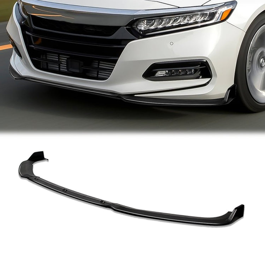 LIP FRONTAL 18-22 HONDA ACCORD SEDAN - REQUIRES DRILLING BUMPER FOR INSTALLATION - 3PC - PAINTED GLOSS BLACK