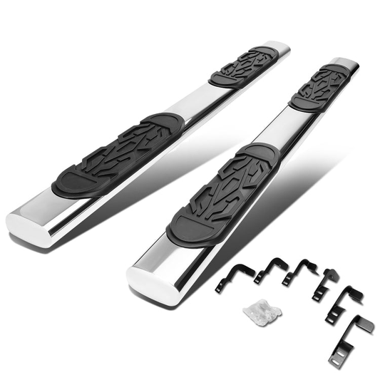 ESTRIBOS 6" - OVAL - STRAIGHT - 11-16 RAM 1500, 2500, 3500 / 2010 DODGE RAM 2500, 3500 / 09-10 DODGE RAM 1500 - CREW CAB - SILVER
