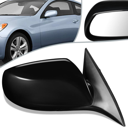 RETROVISOR MIRROR - OEM - 10-16 HYUNDAI GENESIS COUPE - POWERED - HEATED - PAINTABLE - BLACK - RIGHT