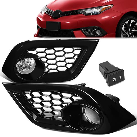 FAROS DE NIEBLA 16-18 SCION, TOYOTA IM - WITH SWITCH, BEZEL - CHROME / CLEAR
