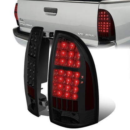 FAROS TRASEROS 05-15 TOYOTA TACOMA - LED - CHROME / SMOKE