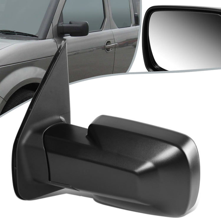 RETROVISOR MIRROR - OEM - 03-04 HONDA ELEMENT DX LX - MANUAL - PAINTABLE - BLACK - LEFT