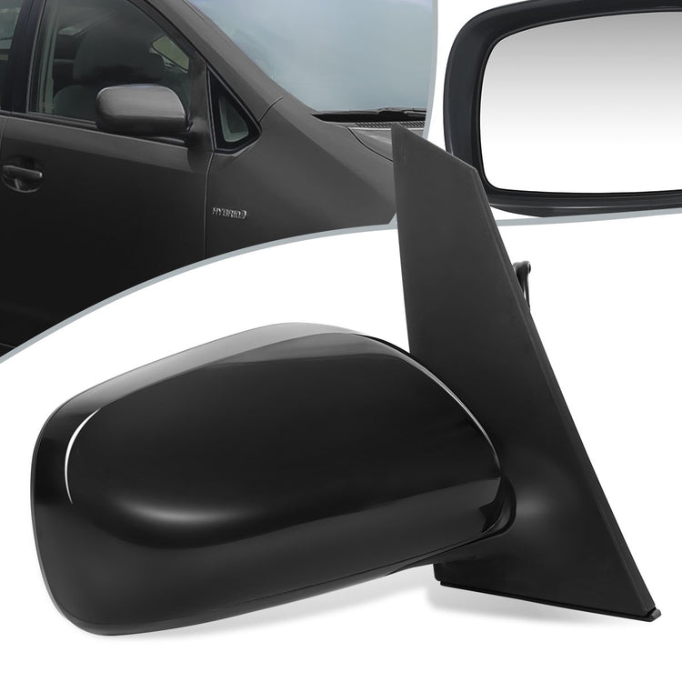 RETROVISOR MIRROR - OEM - 04-09 TOYOTA PRIUS - POWERED - HEATED - PAINTABLE - BLACK - RIGHT