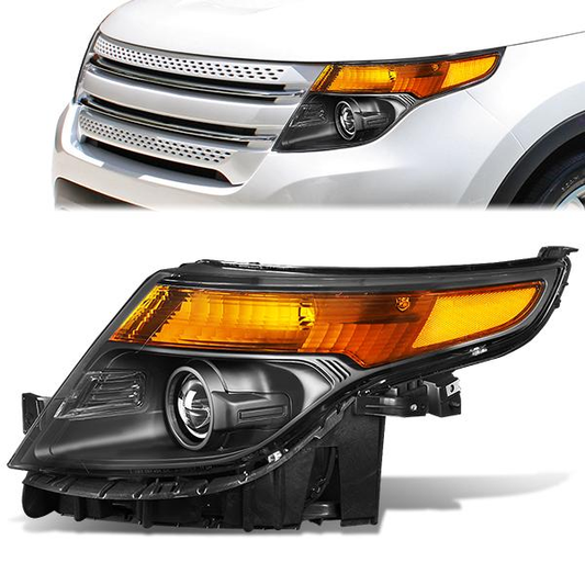 FAROS OE STYLE - 11-15 FORD EXPLORER - USES H7 HIGH/LOW BEAM BULBS - BLACK HOUSING - LEFT