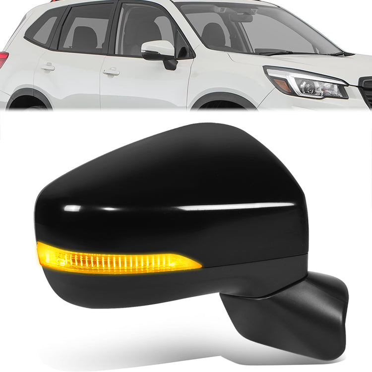 RETROVISOR MIRROR - OE STYLE - SUBARU FORESTER 2019-2024 - WITH POWER WITH HEATED WITH SIGNAL - PASSENGER RIGHT SIDE - BLACK