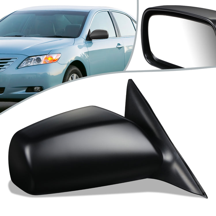 RETROVISOR MIRROR - OEM - 07-11 TOYOTA CAMRY - POWERED - HEATED - BLACK MATERIAL - RIGHT
