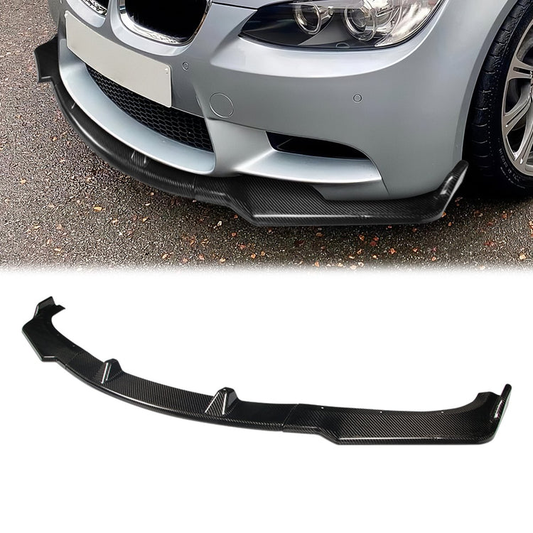 LIP FRONTAL 09-11 BMW - FITS ONLY 328I, 328I XDRIVE, 335D, 335I, 335 X DRIVE SEDAN MODELS - DOES NOT FIT M3, M-TECH, AND M-SPORT BUMPERS - REQUIRES DRILLING  BUMPER FOR INSTALLATION - 3PC - REAL CARBON FIBER
