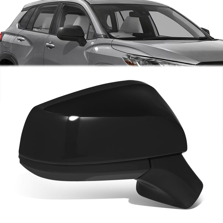 RETROVISOR MIRROR - OE STYLE - TOYOTA COROLLA CROSS 22-24 - WITH POWER WITH HEATED GLASS WITH SIGNAL - PASSENGER SIDE - PAINT TO MATCH - BLACK