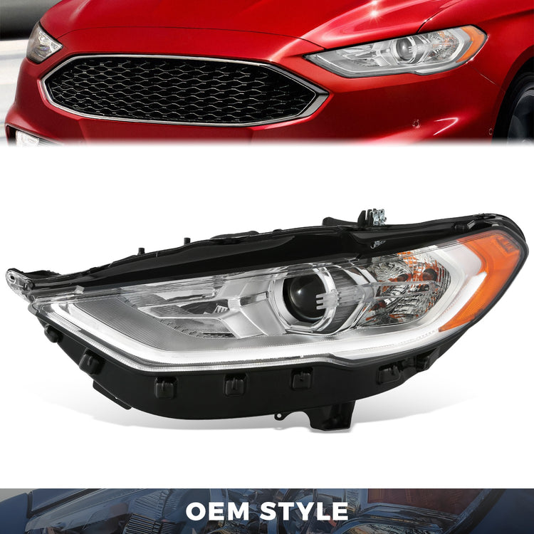 FAROS OE STYLE - 17-19 FORD FUSION HALOGEN HEADLIGHT - LED DRL - LEFT SIDE