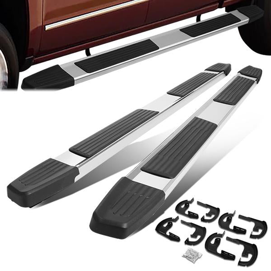 ESTRIBOS 5.25" - 04-14 FORD F-150 - EXTENDED CAB - CHROME / BLACK