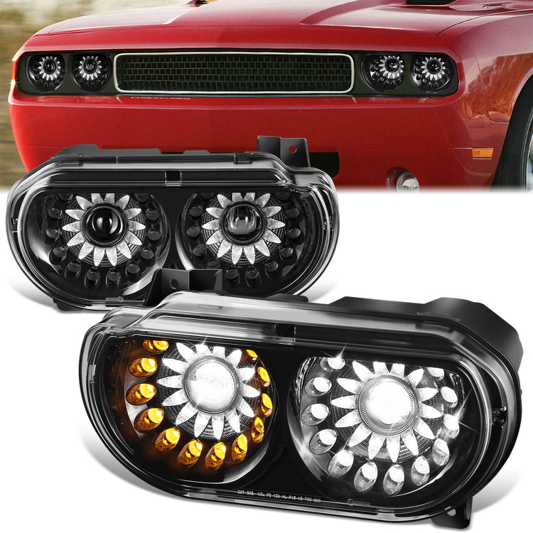 FAROS 2008-2014 DODGE CHALLENGER LED HEADLIGHT   BLACK