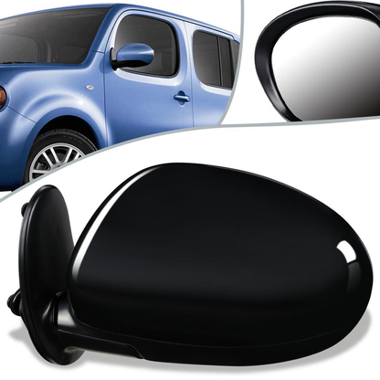 RETROVISOR MIRROR - OEM - 09-14 NISSAN CUBE - POWERED - HEATED - TEXTURED - BLACK - LEFT
