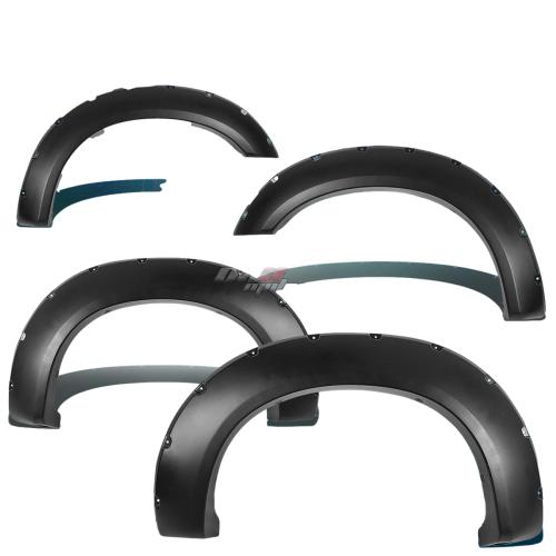 CANTONERAS 11-15 FORD F-250, F-350, F-450, F-550 - POCKET-RIVETED STYLE - GLOSSY - BLACK