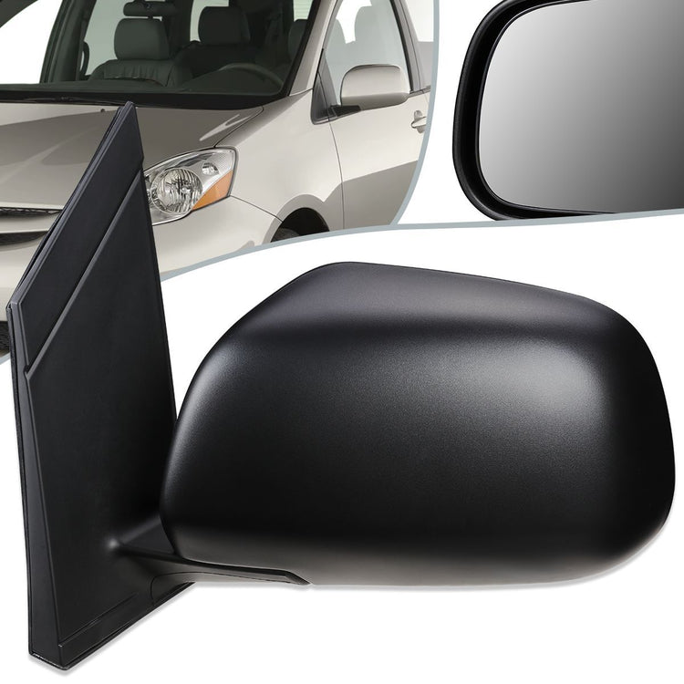 RETROVISOR MIRROR - OEM - 04-10 TOYOTA SIENNA - POWERED - HEATED - TEXTURED - BLACK - LEFT