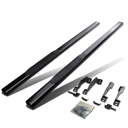 ESTRIBOS 4" - OVAL - STRAIGHT - 88-99 CHEVY C/K PICK-UP - EXTENDED CAB - BLACK