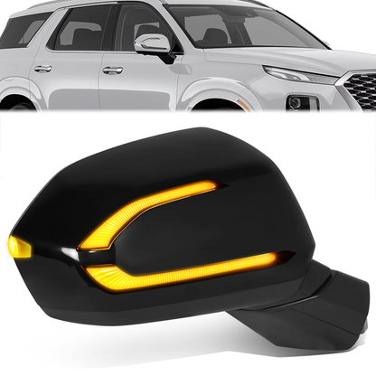 RETROVISOR MIRROR - OE STYLE - HYUNDAI PALISADE 2020-2022 - WITH POWER WITH HEATED GLASS WITH BLIND SPOT - PASSENGER RIGHT SIDE - BLACK