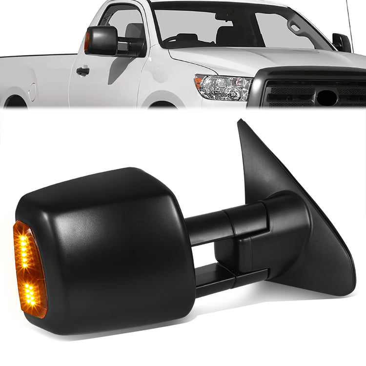 RETROVISOR MIRROR - OE STYLE - TOYOTA TUNDRA 07-21 - WITH POWER WITH HEATED WITH SIGNAL DUAL ARM - PASSENGER SIDE - PAINT TO MATCH - BLACK