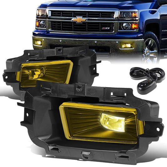FAROS DE NIEBLA 14-15 CHEVY SILVERADO 1500 - HIGH POWERED LED - WITH SWITCH - AMBER