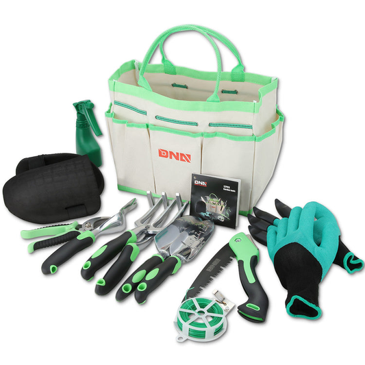 HERRAMIENTAS 12PCS GARDEN TOOLS SET - GREEEN