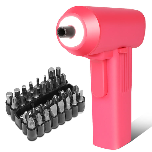 HERRAMIENTAS 200 RPM - 4NM MAX TORQUE - 32PCS BITS - LED LIGHT - PINK