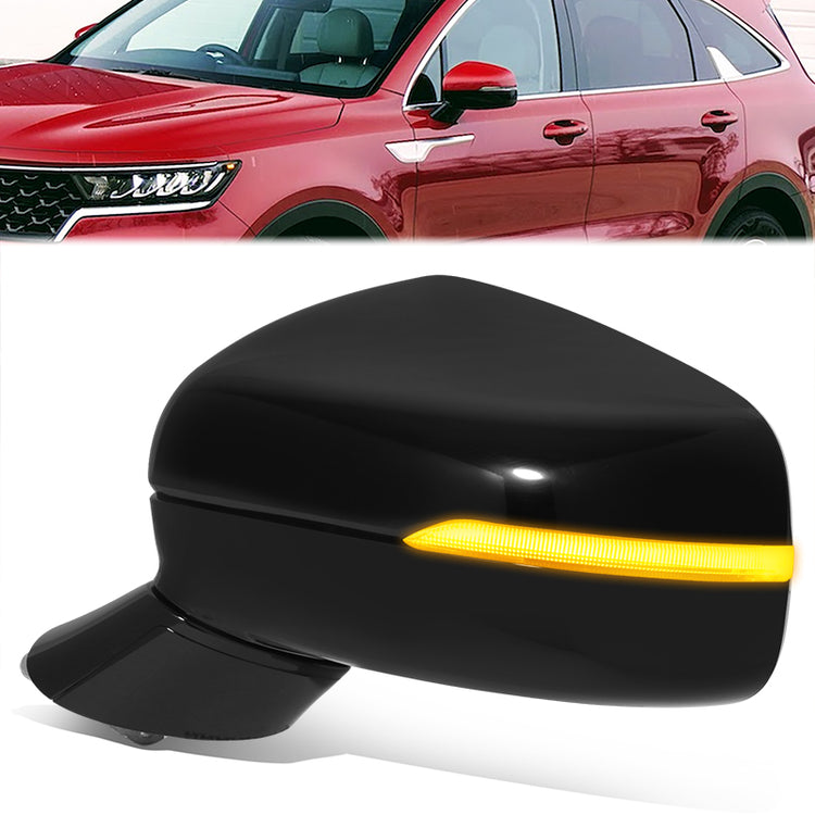 RETROVISOR MIRROR - OE STYLE - KIA SORENTO 2021-2023 - WITH POWER WITH HEATED GLASS - DRIVER LEFT SIDE - BLACK