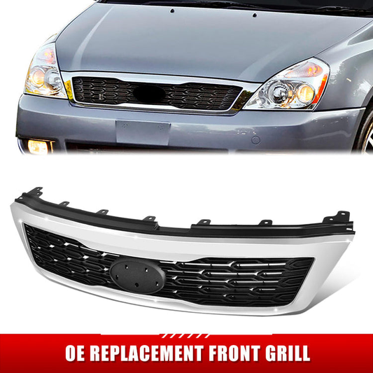 PARRILLA GRILLE - KA  SEDNA '06-'14/ GRILLE ASS'Y 11-12/ CHROME/BLACK/ (EX/LX) (TYPE 2)/ (EU=USA)