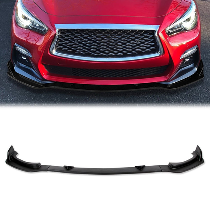 LIP FRONTAL 14-17 INFINITI Q50 - FITS NON SPORT MODELS ONLY - REQUIRES DRILLING BUMPER FOR INSTALLATION - 3PC - MATTE BLACK