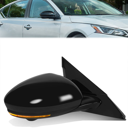 RETROVISOR MIRROR - OE STYLE - NISSAN ALTIMA 20-22 - WITH POWER WITH HEATED WITH SIGNAL WITH MEMORY WITH CAMERA - PASSENGER SIDE - PAINT TO MATCH - BLACK