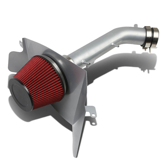 FILTRO DE AIRE ALTO FLUJO HEAT SHIELD - 99-04 TOYOTA TACOMA / 99-02 4RUNNER 3.4L V6 - ALUMINUM PIPING - SILVER