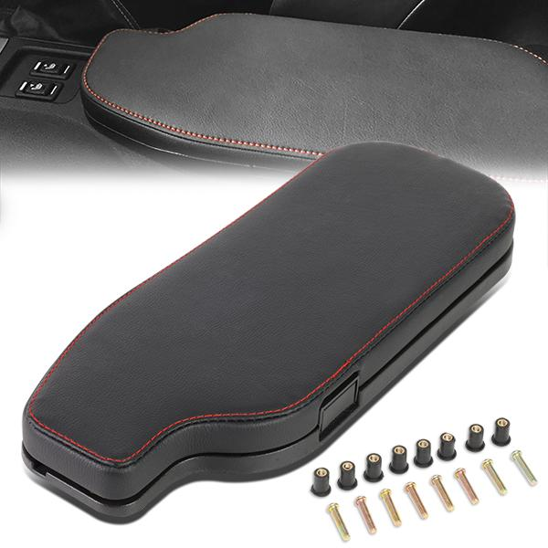 nan CENTER CONSOLE LID - 13-20 SUBARU BRZ / 17-20 TOYOTA 86 / 13-16 SCION FRS - FITS LEFT HAND DRIVE MODELS - DRILLING INTO CENTER CONSOLE IS REQUIRED FOR INSTALLATION - BLACK W/ RED STITCHING