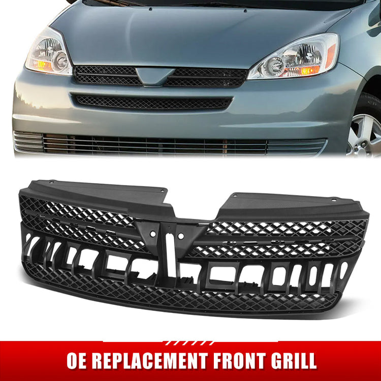 PARRILLA GRILLE - TY SIENA '04-'05/'06-'10/ GRILLE ASS'Y '04-'05/ CHROME/BLACK/ W/CHROME INSERT//PARTS.NO,TO1200277//OEM NO,53111AE020