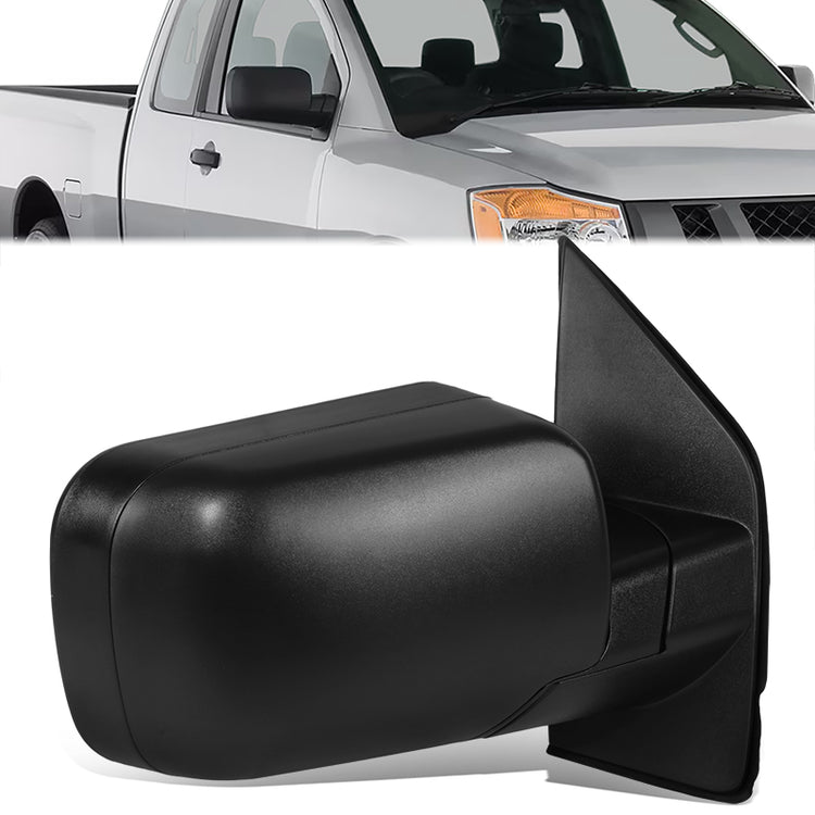 RETROVISOR MIRROR - OE STYLE - NISSAN TITAN 08-13 - WITH POWER WITH HEATED GLASS - PASSENGER SIDE - PAINT TO MATCH - BLACK