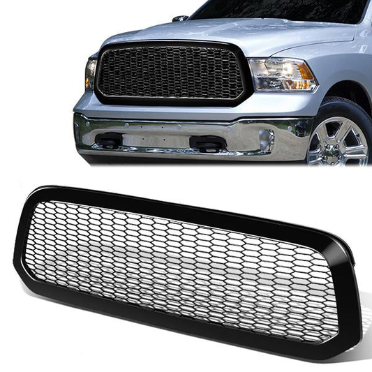 PARRILLA GRILLE - 13-18 DODGE RAM 1500 / 2019 DODGE RAM 1500 CLASSIC - DOES NOT FIT REBEL MODELS - HONEYCOMB MESH - BLACK