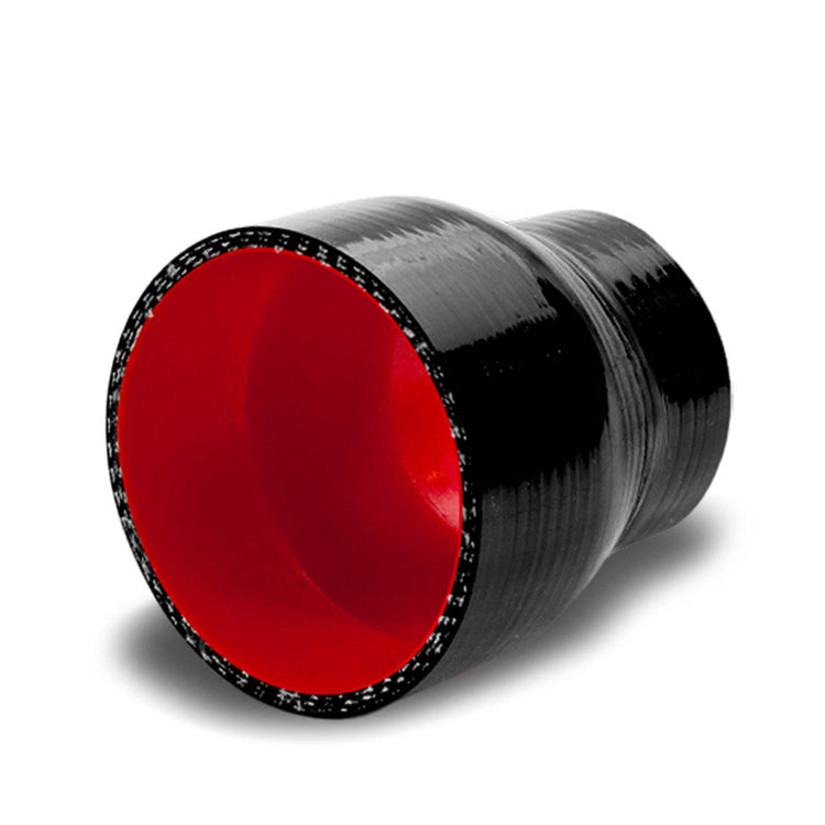 COPLE DE SILICON 3-PLY - 2.00" TO 2.50" REDUCER - BLACK / RED