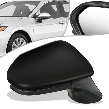 RETROVISOR MIRROR - OEM - 18-20 TOYOTA CAMRY - POWERED - FOLDING - RIGHT - BLACK MATERIAL