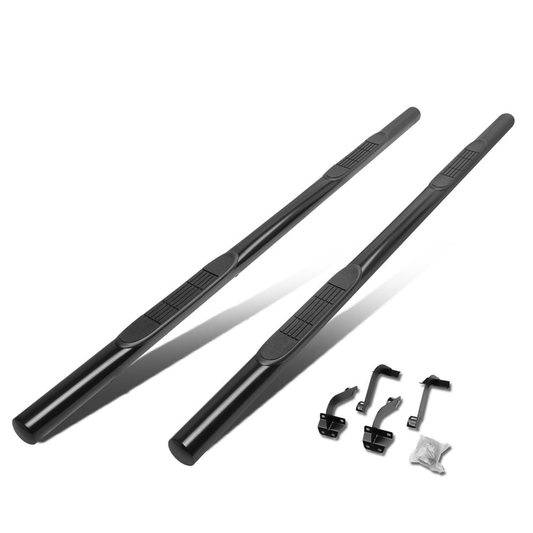 ESTRIBOS 3" - ROUND - STRAIGHT - 15-18 FORD F-150 - EXTENDED CAB - BLACK