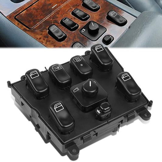 INTERRUPTOR ELEVADOR ELECTRICO 98-03 MERCEDES-BENZ ML320 / 99-01 MERCEDES-BENZ ML430 / 02-03 MERCEDES-BENZ ML500, ML55 - FRONT CENTER - BLACK
