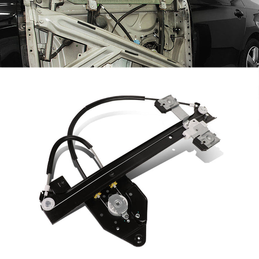 REGULADOR DE VENTANA WINDOW MOTORS & REGULATORS - METALLIC - 04-07 BUICK RAINIER/02-09 CHEVY TRAILBLAZER/02-09 GMC ENVOY/04-08 ISUZU ASCENDER/02-04 OLDSMOBILE BRAVADA/05-09 SAAB 9-7X - FITS TRAILBLAZER, ENVOY, ASCENDER MODELS WITH 5 PASSENGER SEATING -