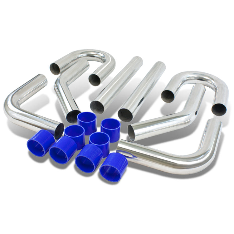 TUBERIA INTERCOOLER UNIVERSAL INTERCOOLER PIPING - ALUMINUM - 2.5" - 8PC - PIPES / HOSES / CLAMPS - J14-4 / J19-4 / J8-4 / MA1-1-3
