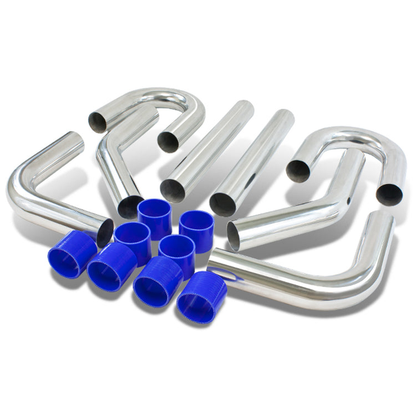 TUBERIA INTERCOOLER UNIVERSAL INTERCOOLER PIPING - ALUMINUM - 2.5" - 8PC - PIPES / HOSES / CLAMPS - J14-4 / J19-4 / J8-4 / MA1-1-3