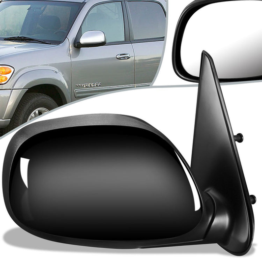 RETROVISOR MIRROR - OEM - 04-06 TOYOTA TUNDRA CREW CAB / 01-07 TOYOTA SEQUOIA - POWER MIRROR ADJUSTMENT - W/O HEATED - TEXTURED/ CAP PAINTABLE - BLACK - RIGHT