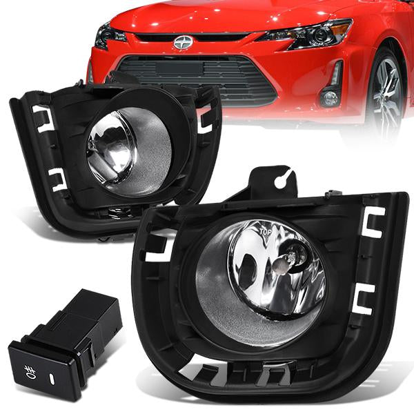 FAROS DE NIEBLA 14-16 SCION TC - WITH SWITCH, BEZEL - H11 BULB - CHROME / CLEAR