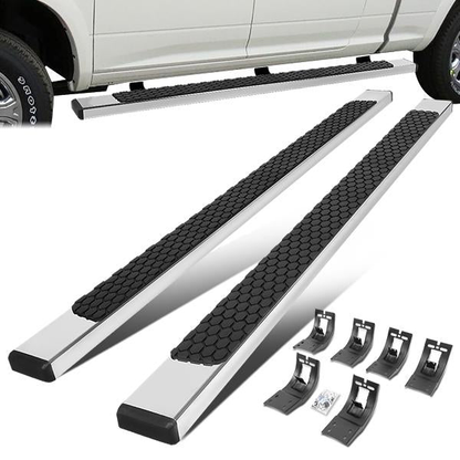 ESTRIBOS 5" - HONEYCOMB STEP PAD - 09-18 DODGE RAM 1500 / 11-20 DODGE RAM 2500, 3500 / 2019 DODGE RAM 1500 CLASSIC - EXTENDED CAB - CHROME / BLACK