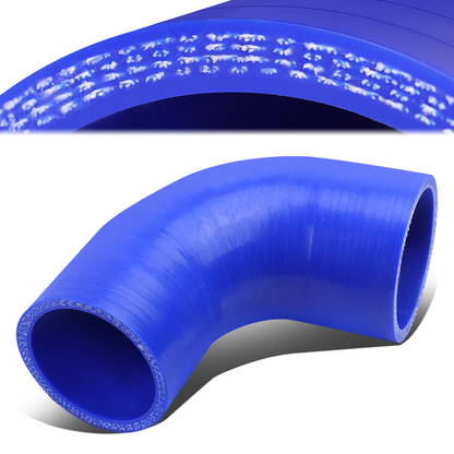 COPLE DE SILICON 3-PLY - 2.00" TO 2.25" REDUCER W/ 90 DEGREE - BLUE