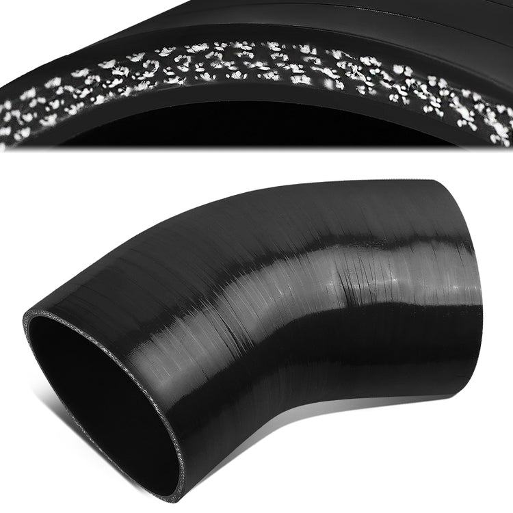 COPLE DE SILICON 3-PLY - 4.00" W/ 45 DEGREE - BLACK